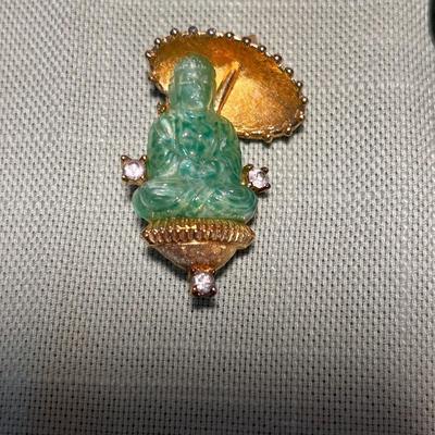 Gold with Jade Colored Stones, incl 10K & 14K (K-BB)