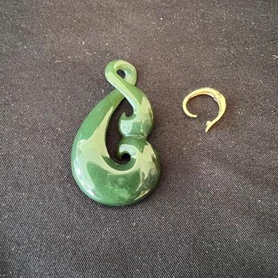 Gold with Jade Colored Stones, incl 10K & 14K (K-BB)