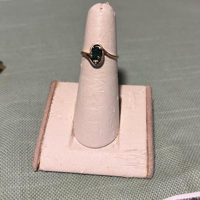 Gold with Jade Colored Stones, incl 10K & 14K (K-BB)