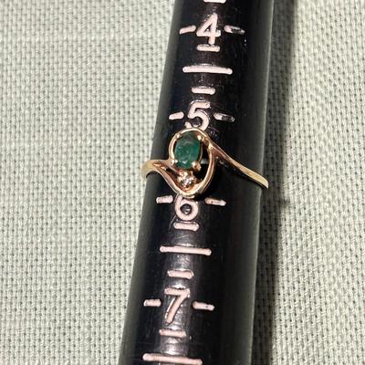 Gold with Jade Colored Stones, incl 10K & 14K (K-BB)