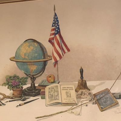 Framed Print of "Yesterday's Class", Signed Brett Johnson
