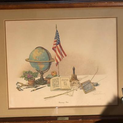 Framed Print of "Yesterday's Class", Signed Brett Johnson