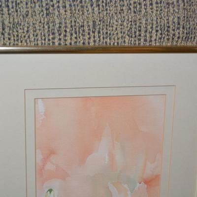 Original Watercolor by Carolyn Miller Titled “Sunrise in the Garden” 24.25”x12.25”
