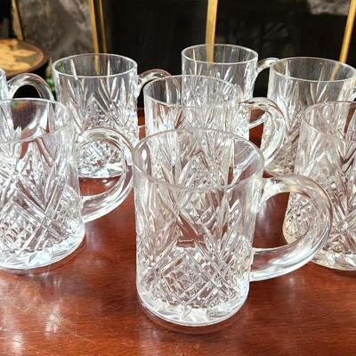 Lot #42 Set of 8 Crystal Mugs