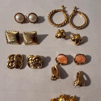 Pearls with Clip Earrings and Pins (K-BB)