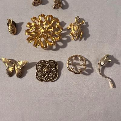 Pearls with Clip Earrings and Pins (K-BB)