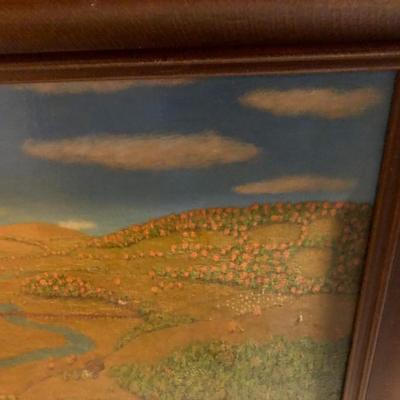 Frames Oil on Canvas "A Golden Afternoon in Kelley Corners in the Catskills", Signed David Bowerman