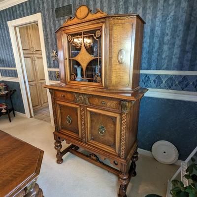 Very Rare Rockford Furniture Co Antique China Cabinet