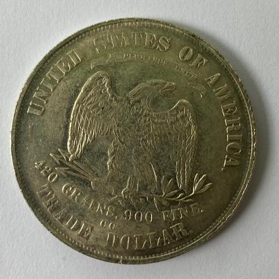 1876 CC Trade Dollar Silver Carson City Coin