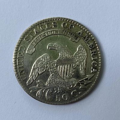 1829 Capped Bust Half Dollar Silver Coin