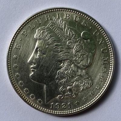 1921 Peace Silver Dollar Coin BU
