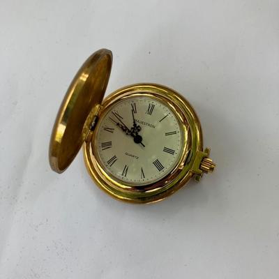 Vintage Majestron Pocket Watch Gold Tone