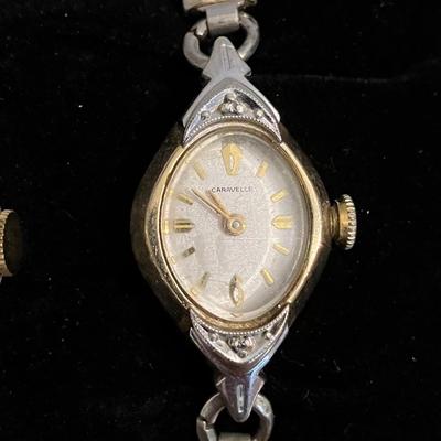 Pair of Vintage Ladies Mechanical Watches with Orloff and Caravelle Brands