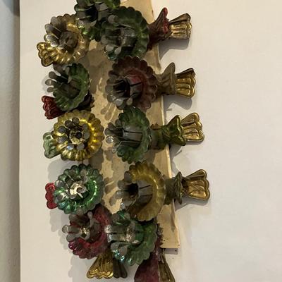 Antique Victorian Christmas Tree 1.5”h Candle Clips LOT Of 11