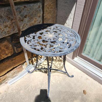 Outdoor wrought iron side table