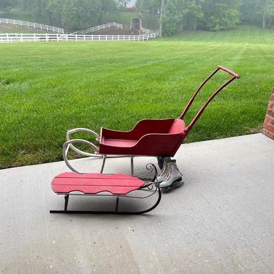 Victorian Style Children’s Sleds & Brookfield Ice Skates (BD-RG)