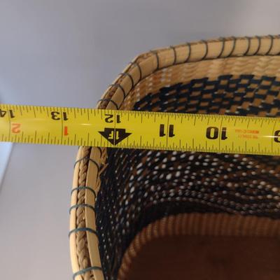 Hand Woven, Artisan Created Basket (Blue)