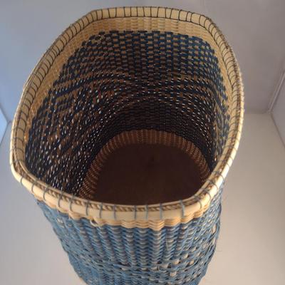 Hand Woven, Artisan Created Basket (Blue)