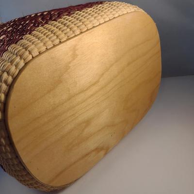 Hand Woven, Artisan Created Basket (Red)