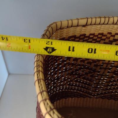 Hand Woven, Artisan Created Basket (Red)