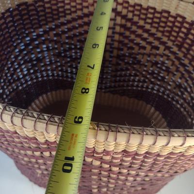 Hand Woven, Artisan Created Basket (Red)