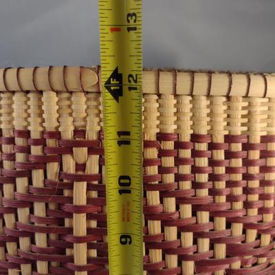 Hand Woven, Artisan Created Basket (Red)