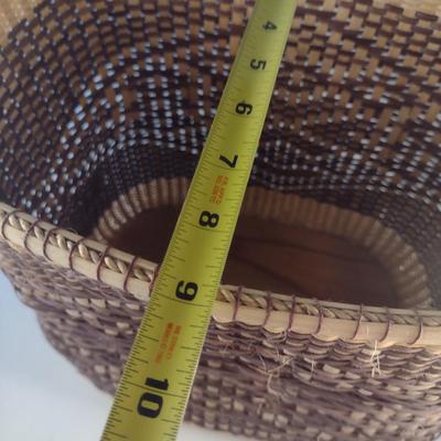 Hand Woven, Artisan Created Basket (Purple)