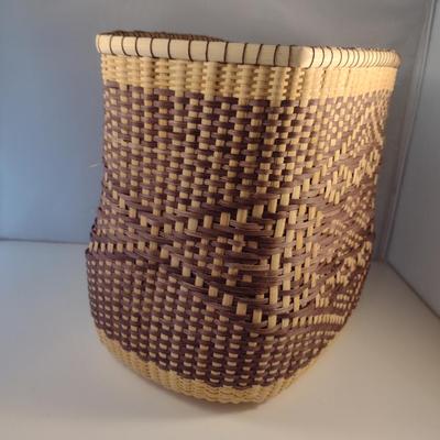Hand Woven, Artisan Created Basket (Purple)