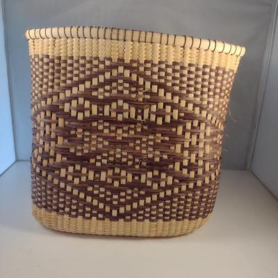 Hand Woven, Artisan Created Basket (Purple)