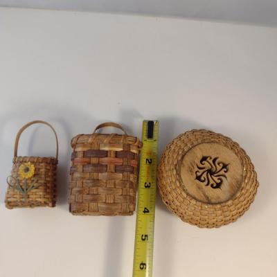 Hand Woven, Artisan Created Small Baskets