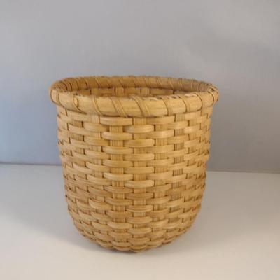Hand Woven, Artisan Created Round Basket with Window Design