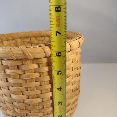 Hand Woven, Artisan Created Round Basket with Window Design