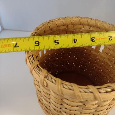 Hand Woven, Artisan Created Round Basket with Window Design