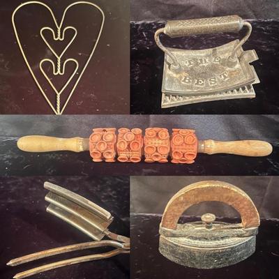 Vintage Household Items: Massager, Hair Crimper, Hand Fluter, & More (BS-MG)