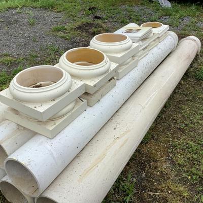 170 Lot of Seven Architectural Columns w/Bases