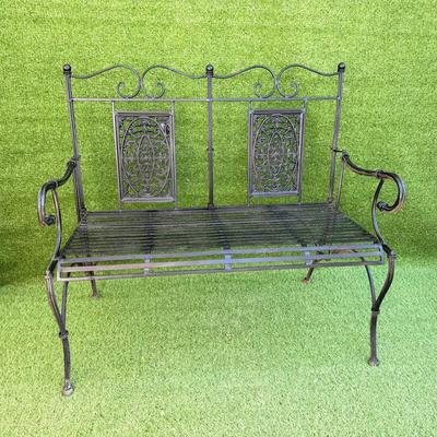 172 Black Iron Outdoor Bench