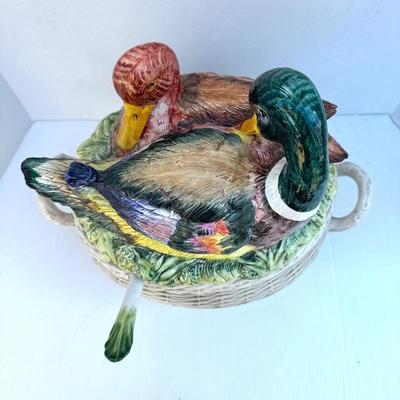 174 Duck Tureen w/ Matching Ladle