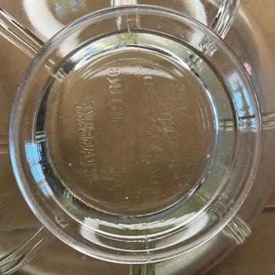 Vintage GlasBake Queen Anne Clear Glass Casserole Bowl 2 Qt. USA Depression Era 1930s Art Deco Style