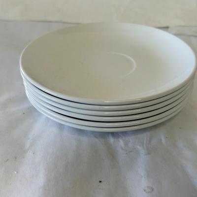 Vintage Set of 6 Centura by Corning White Porcelain Saucers