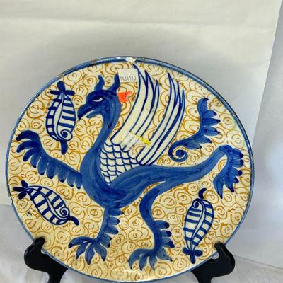 VINTAGE Catalan Dragon Decorative Plate. Barcelona. Spain. 10.5”