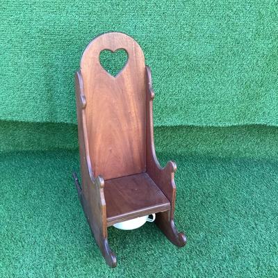 185 Vintage Wooden Children's Potty Rocking Chair