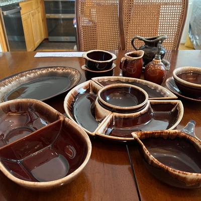 Brown Drip Stoneware Lot