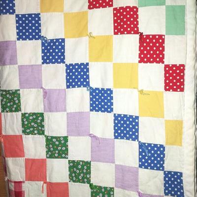 COLORFUL HAND SEWN QUILT
