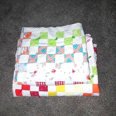 TWO HAND SEWN VINTAGE QUILTS