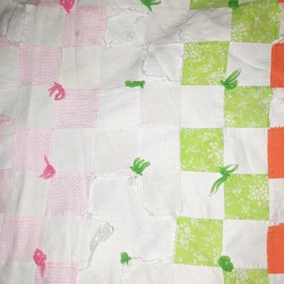 TWO HAND SEWN VINTAGE QUILTS