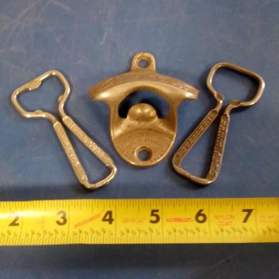 LOT 84 THREE OLD COKE A COLA BOTTLE OPENERS