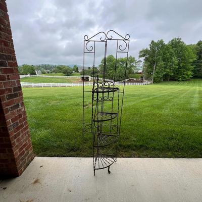 Wrought Iron Corner Shelf Unit & Trellis (OY-RG)