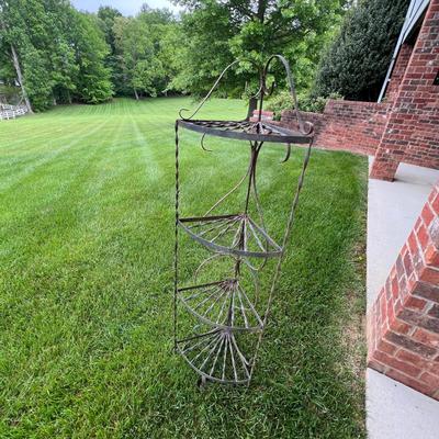 Wrought Iron Corner Shelf Unit & Trellis (OY-RG)