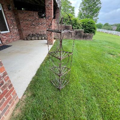 Wrought Iron Corner Shelf Unit & Trellis (OY-RG)