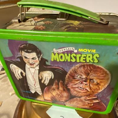 Vintage 1979 Universal Studios Movie Monsters Metal Lunch Box, Made by Aladdin Industries